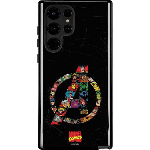 Marvel Classic Comics Avengers Logo Galaxy Cases